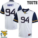 Youth West Virginia Mountaineers NCAA #94 Jalen Harvey White Authentic Nike Stitched College Football Jersey UD15L21WJ